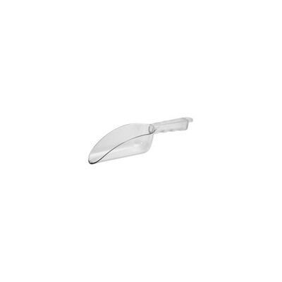 Caterrax Clear Polycarbonate Flat Bottom Ice & Ingredient Scoop (Multi-Size)