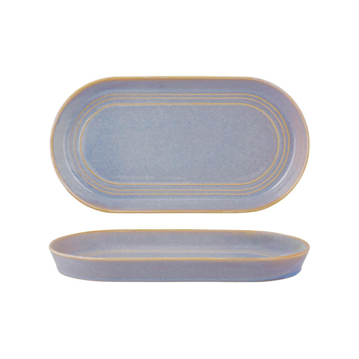 Tablekraft Urban Loft Oval Platter Azure Blue (Sold in sets of 4)