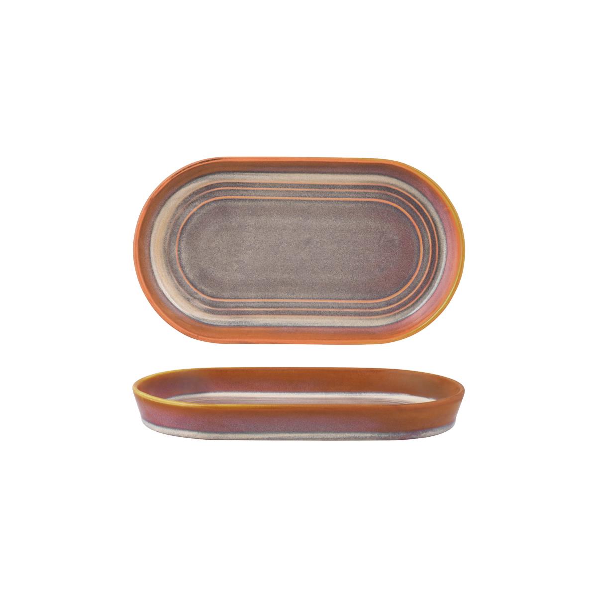 Tablekraft Urban Loft Oval Platter 240X137X27Mm Auburn