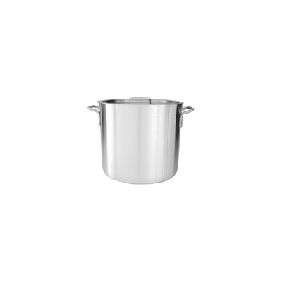 Caterchef Aluminum Stockpots with Lids - Commercial Deep Boiling Pots (8L-140L)