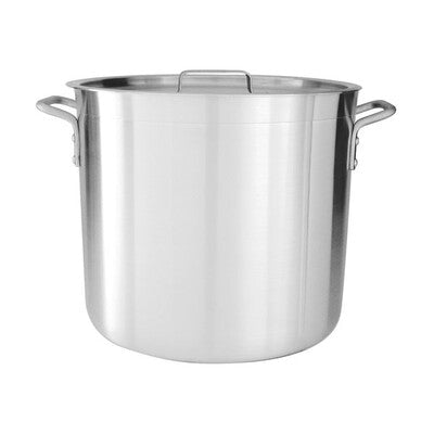 Caterchef Aluminum Stockpots with Lids - Commercial Deep Boiling Pots (8L-140L)