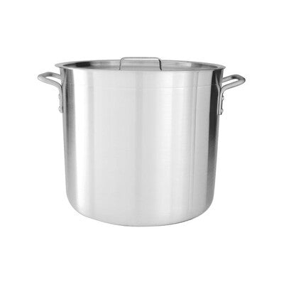 Caterchef Aluminum Stockpots with Lids - Commercial Deep Boiling Pots (8L-140L)