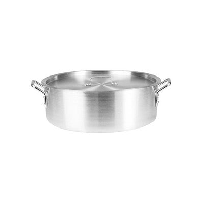Caterchef Aluminum Brazier Pans with Lids - Commercial Rondeau Pots (14.5L-29L)