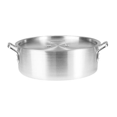 Caterchef Aluminum Brazier Pans with Lids - Commercial Rondeau Pots (14.5L-29L)