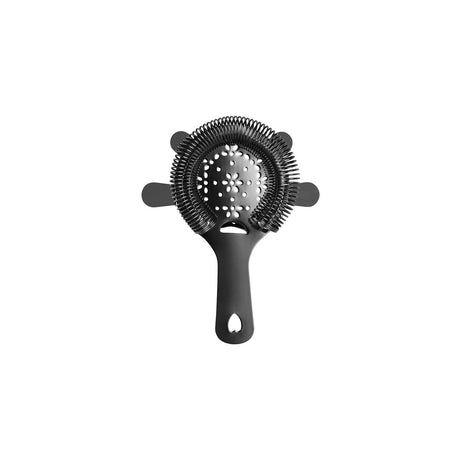 Zanzi 4 Prong Hawthorn Strainer W/Flat Hdl Gun Metal 110Mm