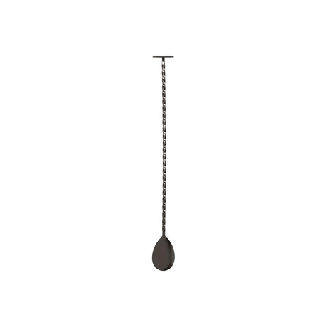 Zanzi Tail Disk Bar Spoon W/Muddler Gun Metal 300X29X25Mm