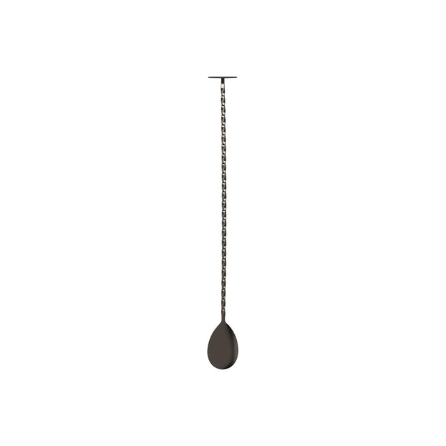 Zanzi Tail Disk Bar Spoon W/Muddler Gun Metal 300X29X25Mm
