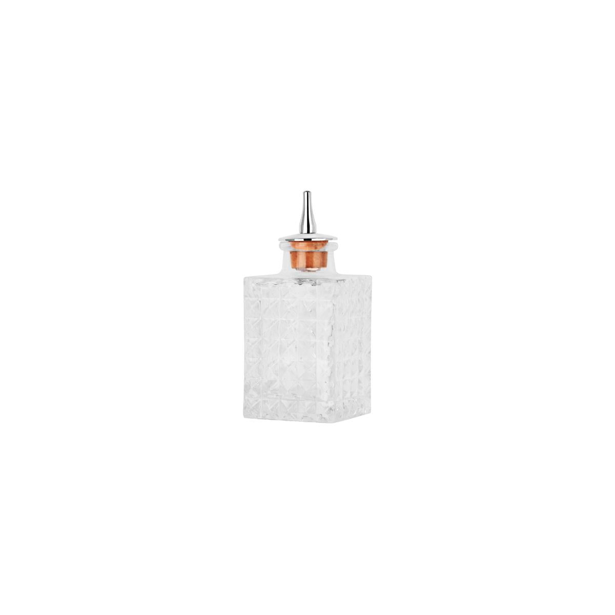 Zanzi Square Bitters Bottle Glass 51X120Mm 90Ml