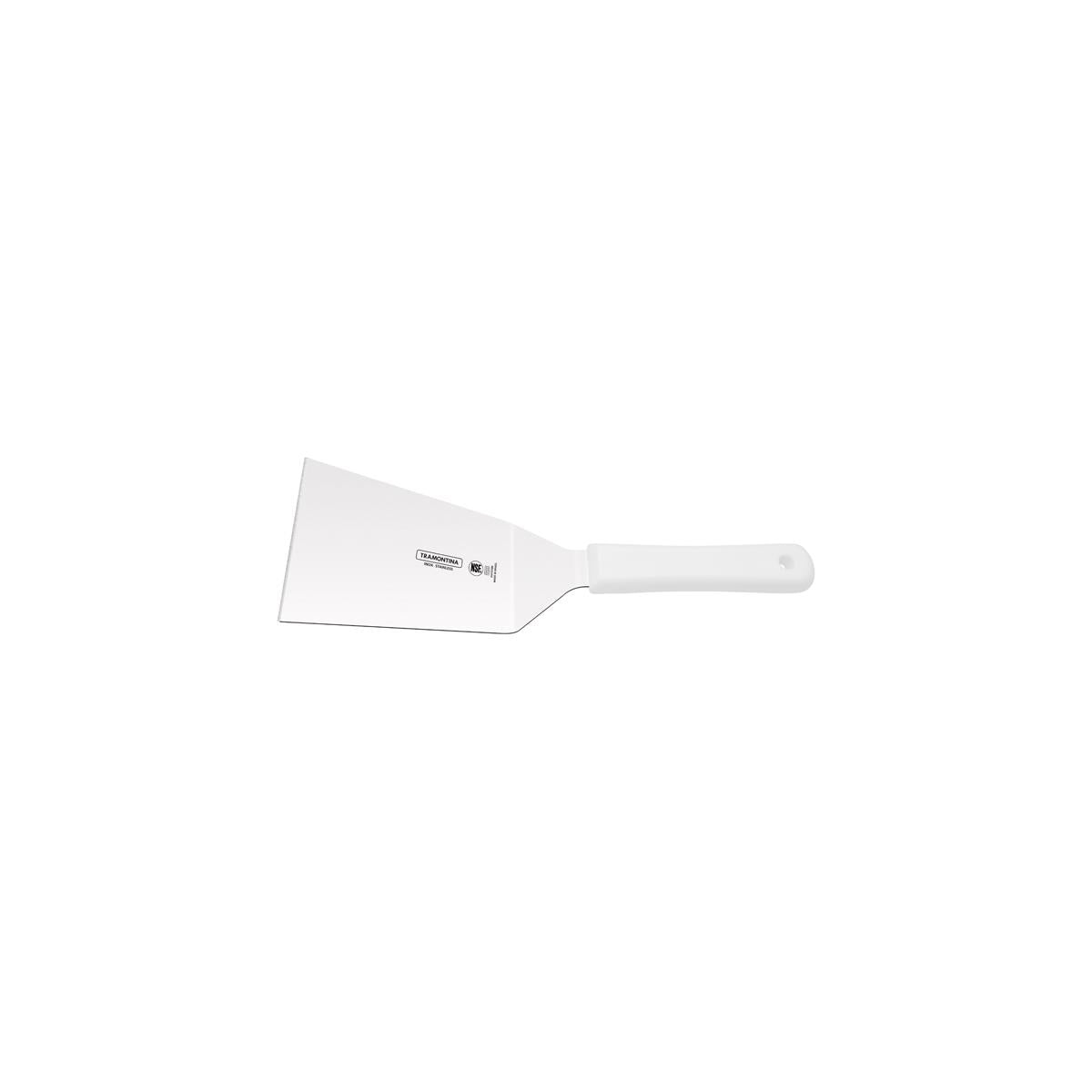 Professional 6X3 1/2 Fried Food Spatula-Angled Wide White