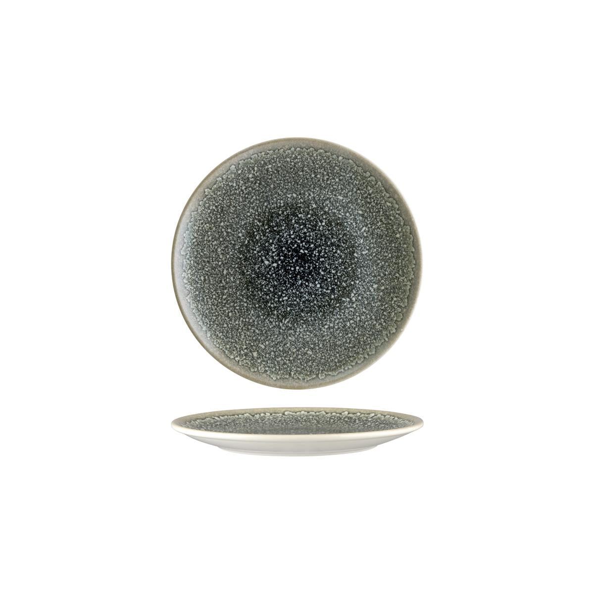 Bonna Thar Black Round Flat Platter (Sold in sets of 12)