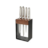 27125 - Furi Pro Wood/Acrylic Knife Block 5Pc 41357 Paring Bread | Sets of 2 Hospitality Catering
