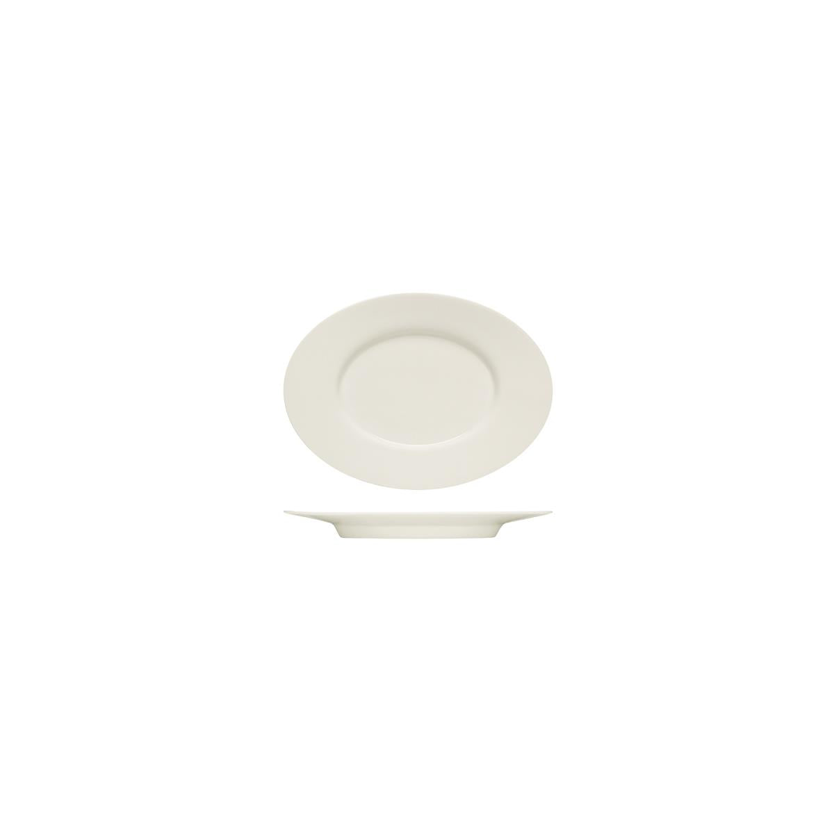 Bauscher Purity Oval Platter W Rim (Sold in sets of 12)