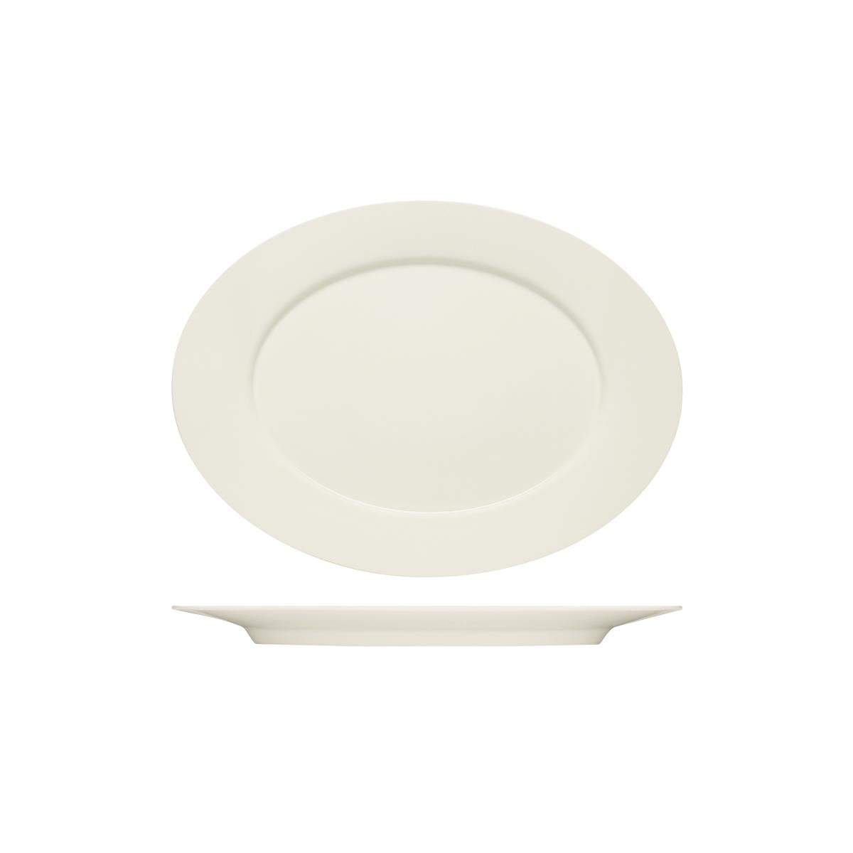 Bauscher Purity Oval Platter W Rim (Sold in sets of 12)