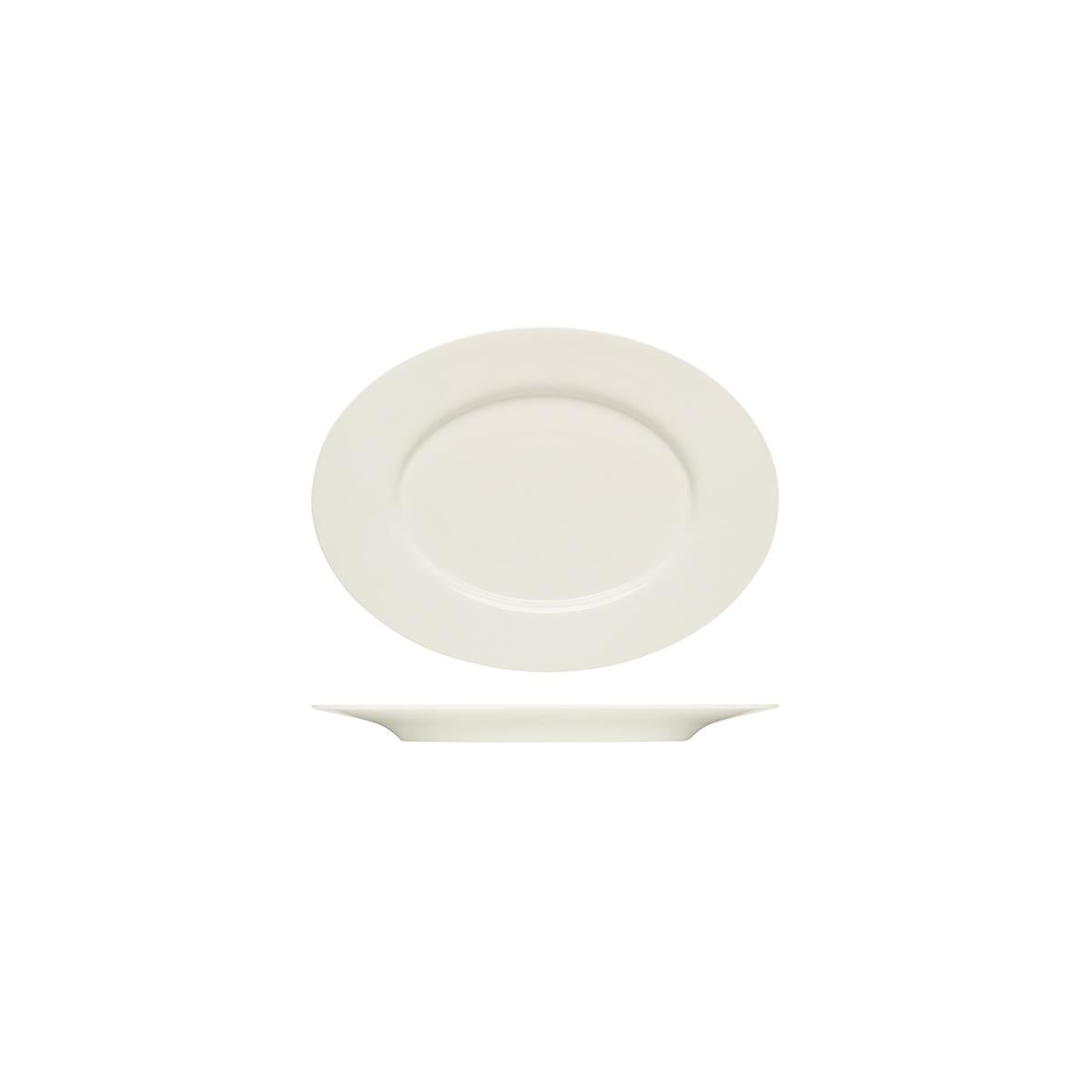 Purity Oval Platter W Rim To Suit Serving Stand (Sold in sets of 6)
