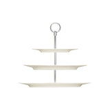 Purity Serving Stand 3 Tier Oval Platter W/Rim 378x277x324mm Set of 2 (Sold in sets of 2)