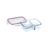 Eterna Glass Containers 3 Div Rect (Sold in sets of 2)
