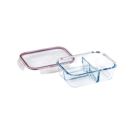 Eterna Glass Containers 3 Div Rect 1500Ml