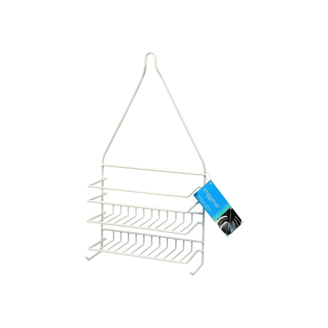 IMMERSE2153 - Immerse Bathroom Shower Organiser Large Pvc White (Sold in sets of 3)