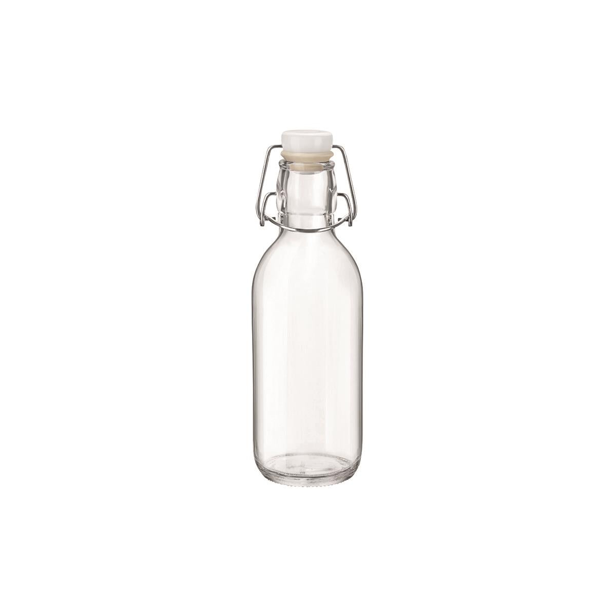 Bormioli Rocco Emilia Bottle White Top (Sold in sets of 12)