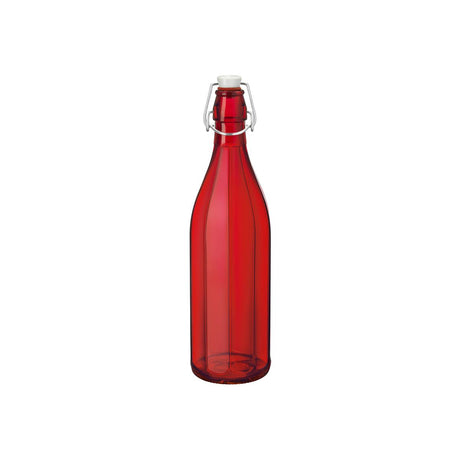 Bormioli Rocco Oxford Bottle W/Top 1.0Lt Red (321589)