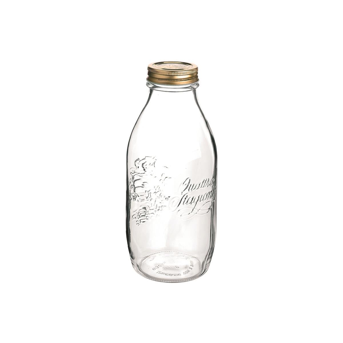 340-018 - Quattro Stagioni Bottle 94mm, 1.0L (3.65600) 340-030 Lid (Sold in sets of 12)