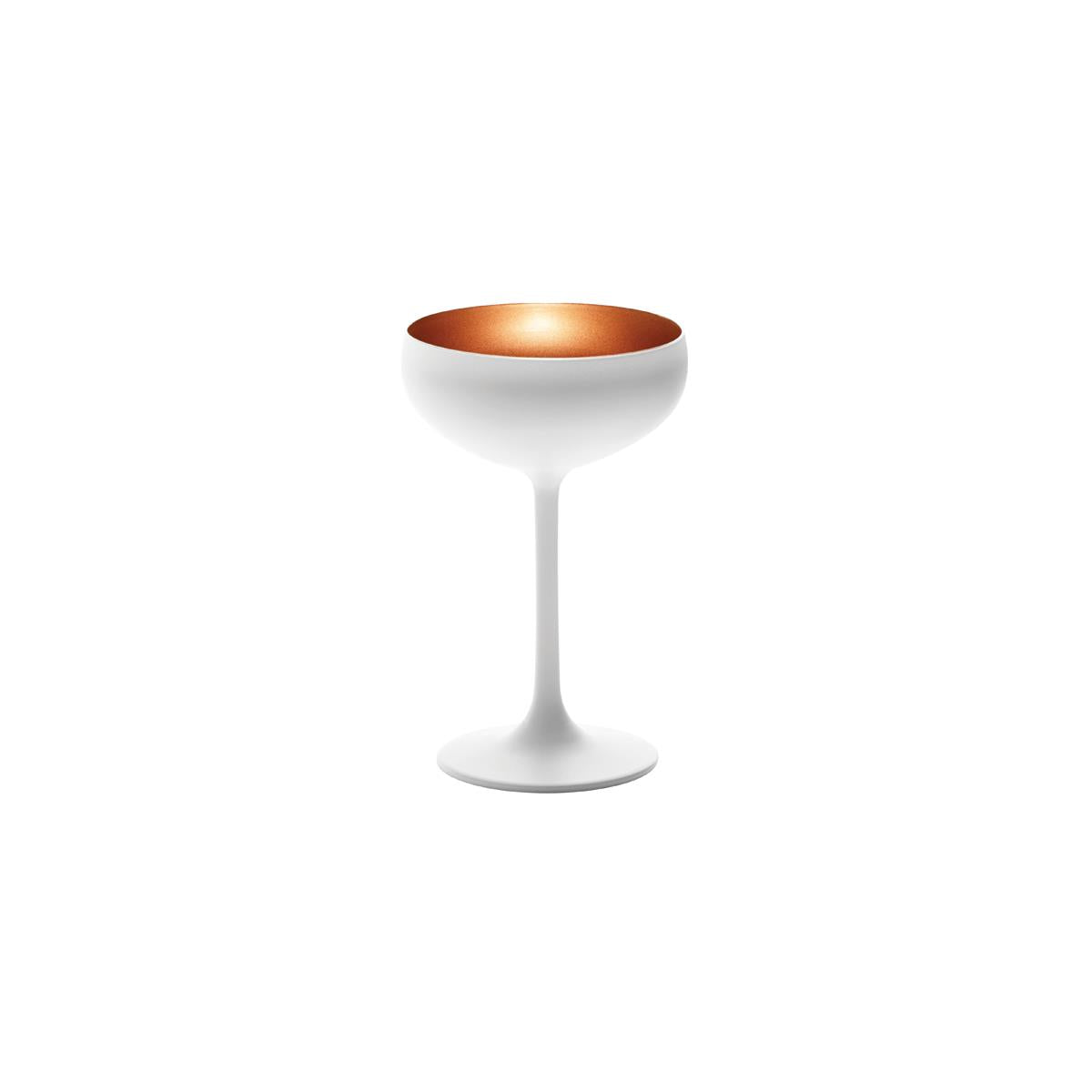 Stolzle Olympic Champagne Coupe 230Ml Matt White/Bronze