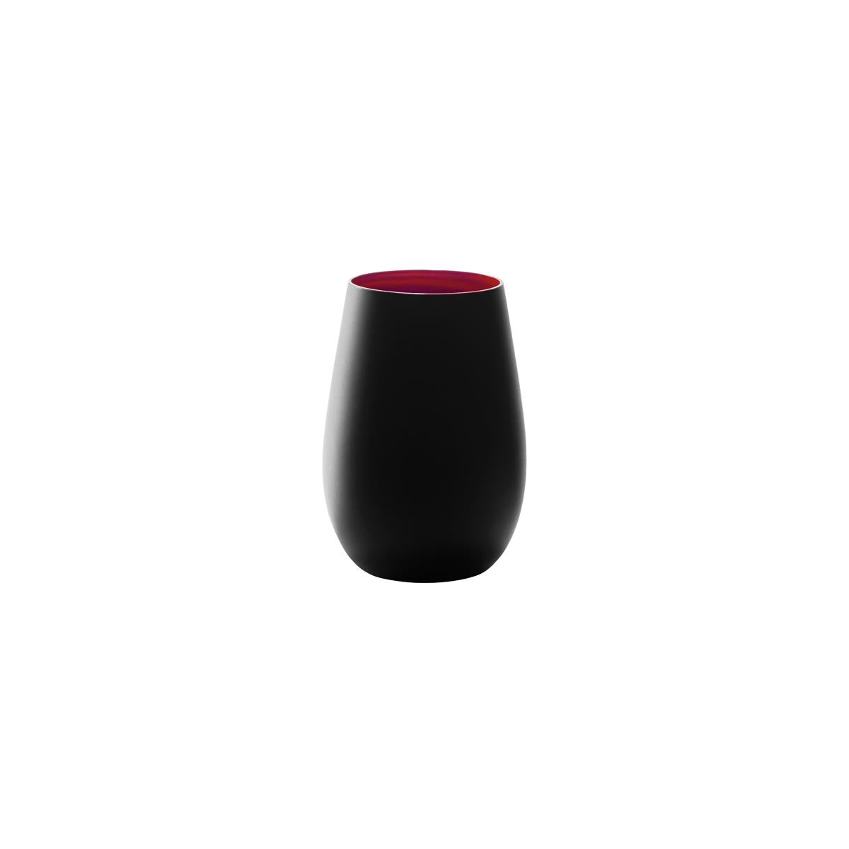 Stolzle Olympic Tumbler 465Ml Matt Black/Red