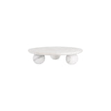 Chef Inox Serve Round Board Marble L/Ball Feet 350x85mm