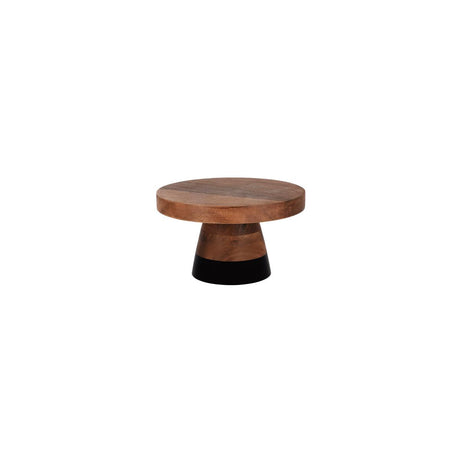 Chef Inox Serve Rnd Cake Stand Acacia Black Border 230X140Mm