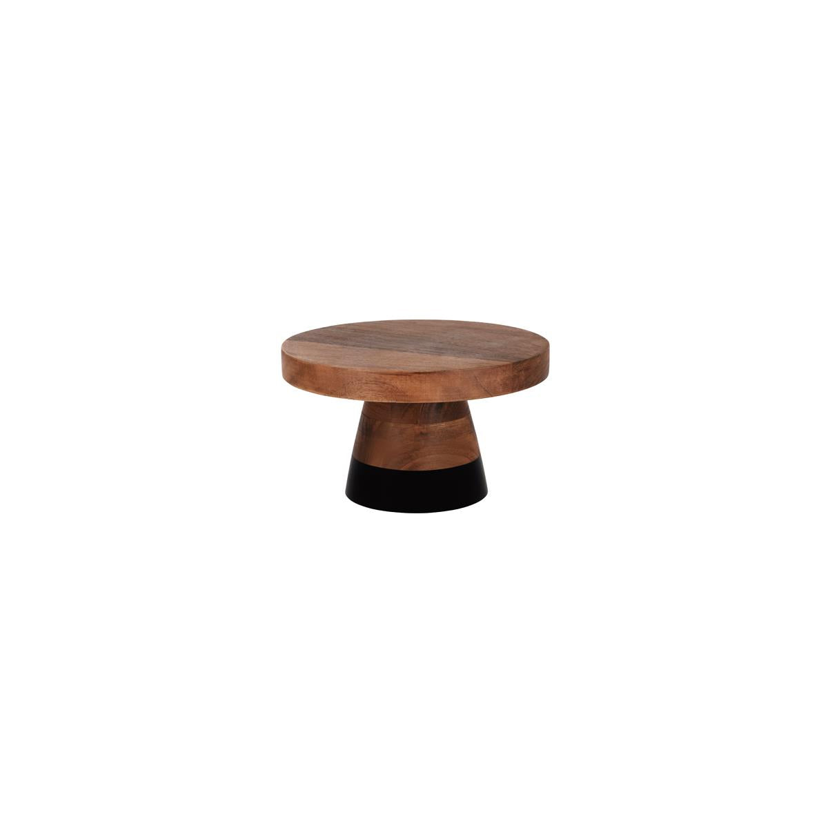Chef Inox Serve Rnd Cake Stand Acacia Black Border (Sold in sets of 4)