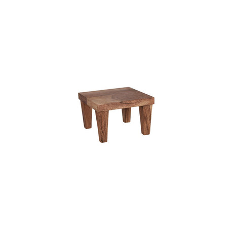 Chef Inox Serve Sqr Stand W/Legs Acacia Wood 210X210X140Mm