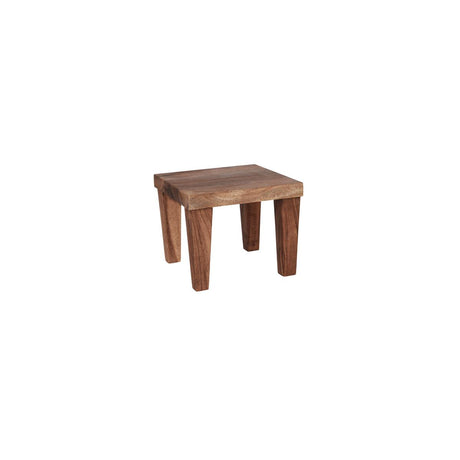 Chef Inox Serve Sqr Stand W/Legs Acacia Wood 210X210X170Mm