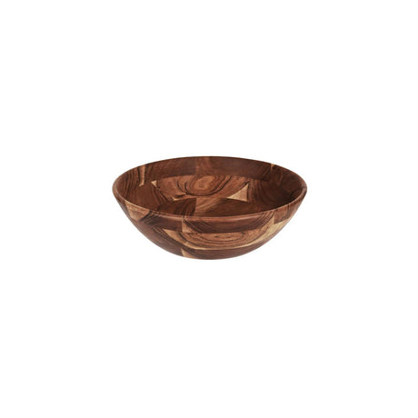 Chef Inox Serve Round Display Deep Bowl Acacia 355X110Mm
