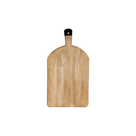 Mangowood Rect Serving Board Footed W/Black Hdl 520X280X40Mm