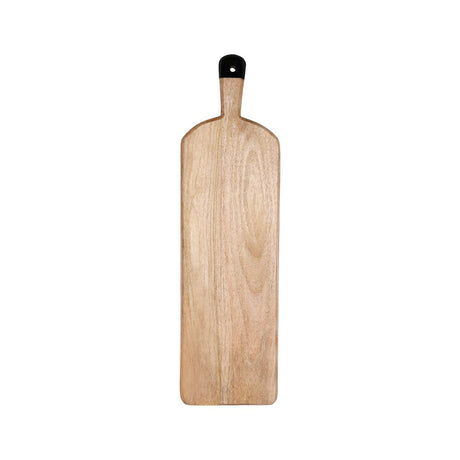 Mangowood Rect Serving Board Footed W/Black Hdl 700X200X40Mm