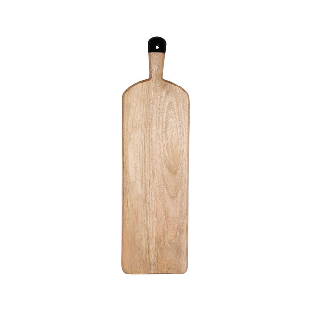 Mangowood Rect Serving Board Footed W/Black Hdl 700X200X40Mm