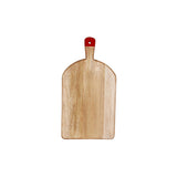 Mangowood Rect Serving Board Footed W/Red Hdl 520X280X40Mm