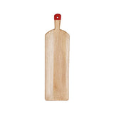 Mangowood Rect Serving Board Footed W/Red Hdl 700X200X40Mm