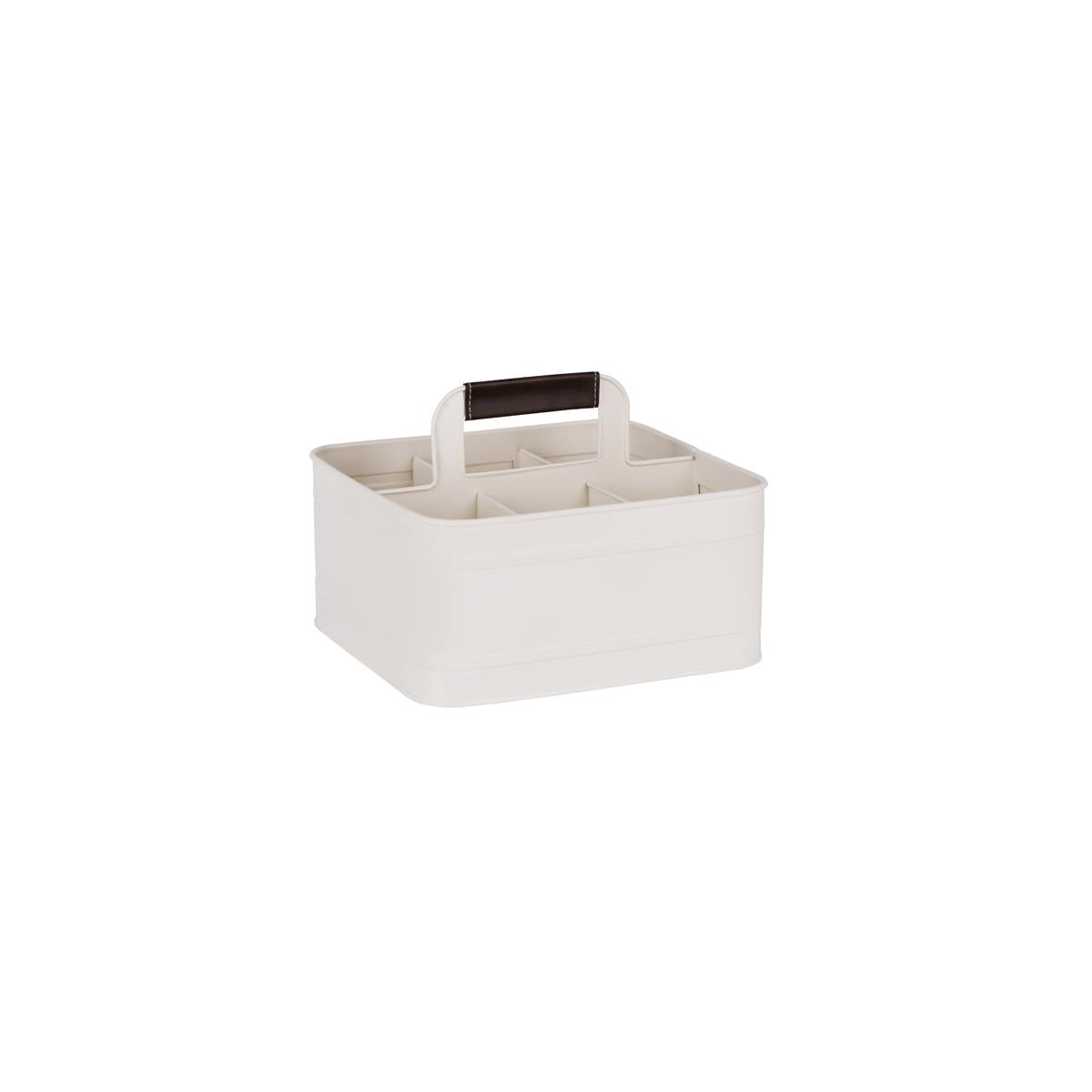 78806 - Coney Isl-Galvanised Creme P/C Caddy Rect Lhr 260x240x130mm (Sold in sets of 4)