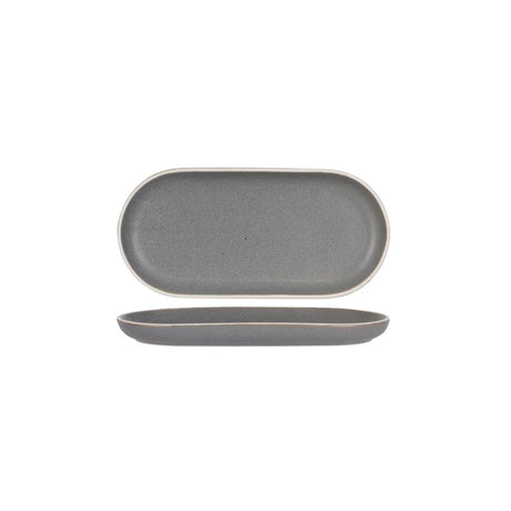 Tablekraft Urban Oval Plate 295X140Mm Grey