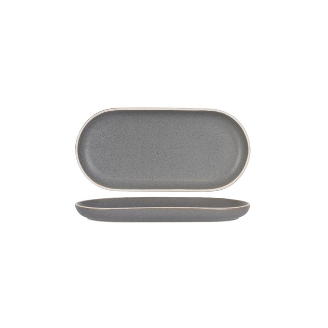 Tablekraft Urban Oval Plate 295X140Mm Grey