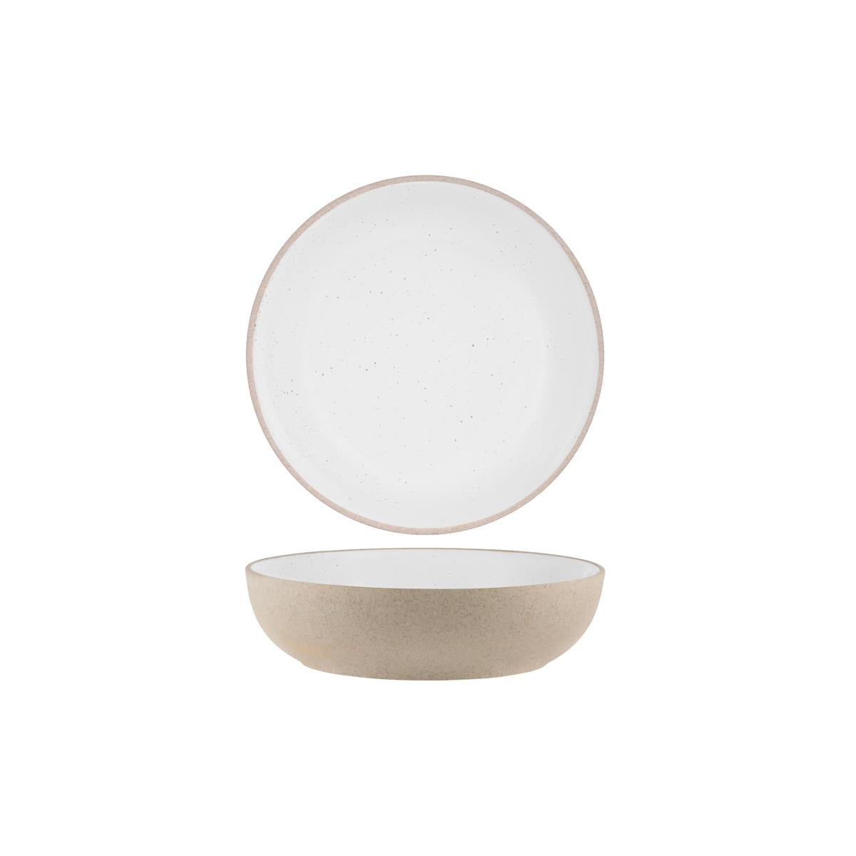 Tablekraft Soho Round Deep Bowl 200X55Mm White Pebble