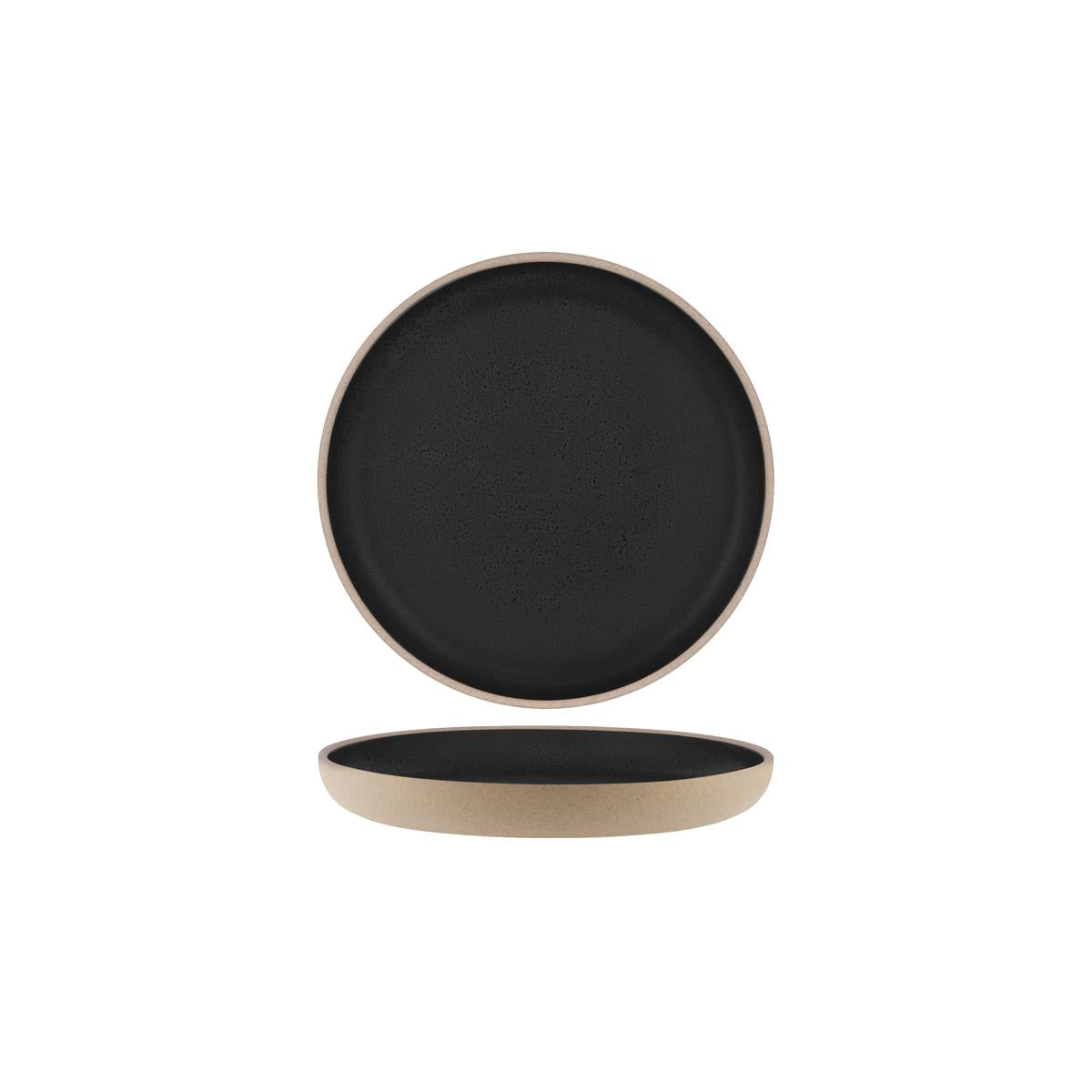 Tablekraft Soho Rnd Deep Coupe Plate Speckle Black (Sold in sets of 6)