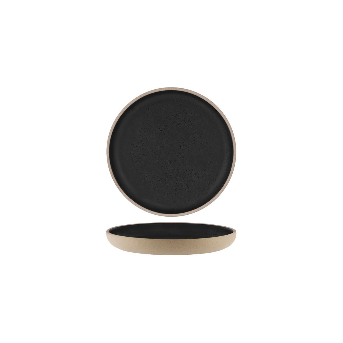 Tablekraft Soho Rnd Deep Coupe Plate Speckle Black (Sold in sets of 6)