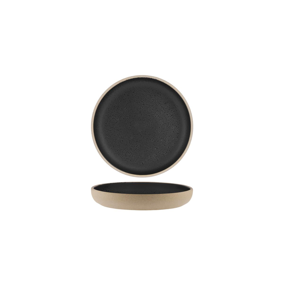 Tablekraft Soho Rnd Deep Coupe Plate Speckle Black (Sold in sets of 6)