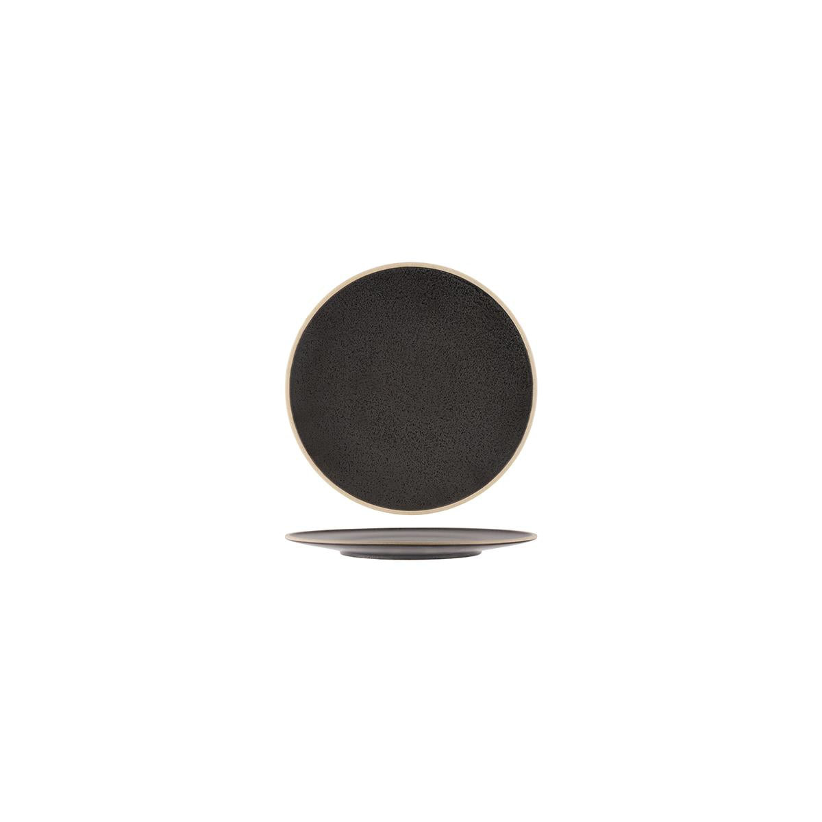 Tablekraft Soho Round Plate 160mm Speckle Black (Sold in sets of 6)