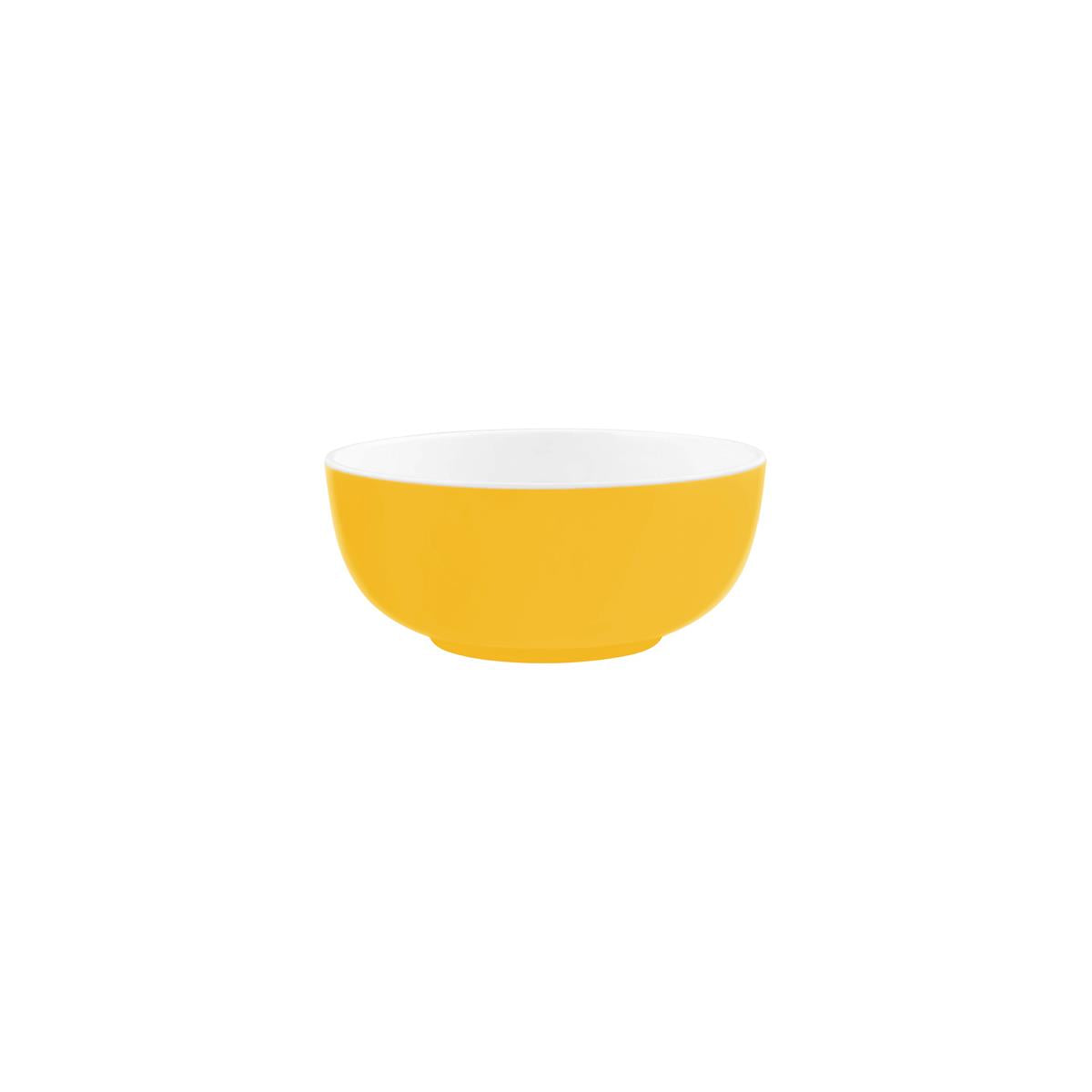Jab Gelato-Yellow/White Round Cereal Bowl 150mm (Sold in sets of 6)