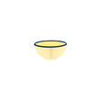 Jab Vintage Yellow/Blue Rim Enamel Look Round Bowl 125X60Mm
