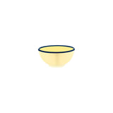 Jab Vintage Yellow/Blue Rim Enamel Look Round Bowl 125X60Mm