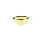 Jab Vintage Yellow/Blue Rim Enamel Look Round Bowl 150X70Mm